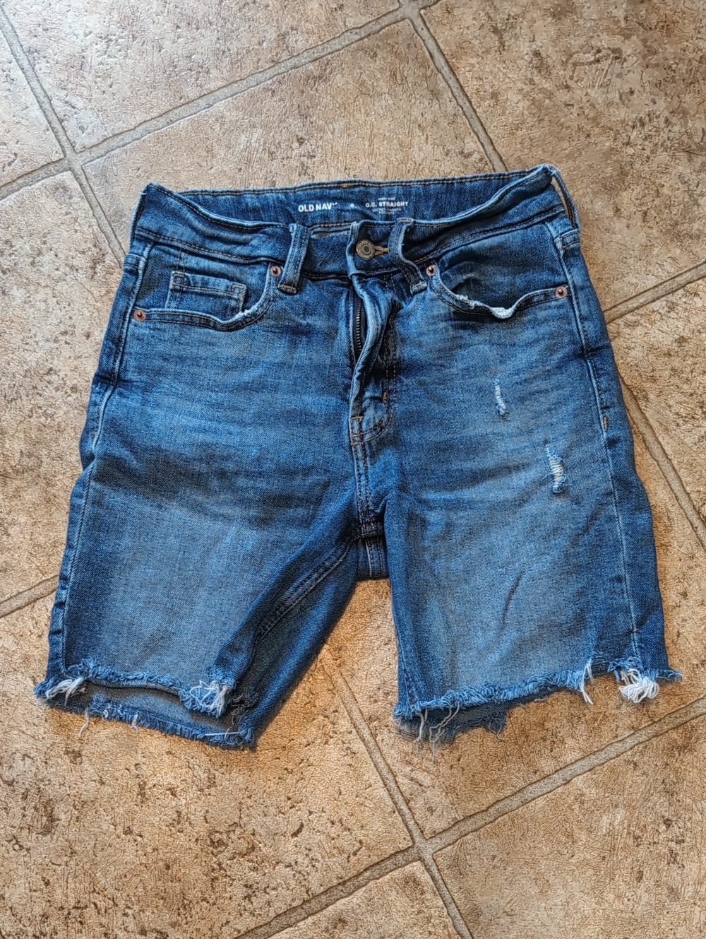 Old Navy Blue Frayed Hem Denim Shorts